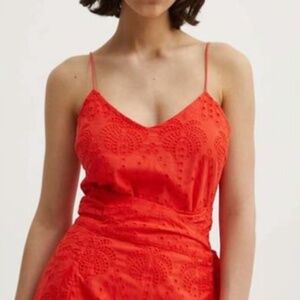 Never Fully Dressed Red Broderie Cami